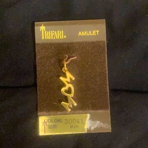 Vintage Trifari AMULET Gold “MOM” charm